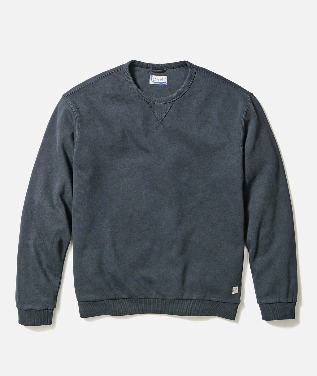 Men's Cloud 9 Fleece Relaxed Crewneck in Black