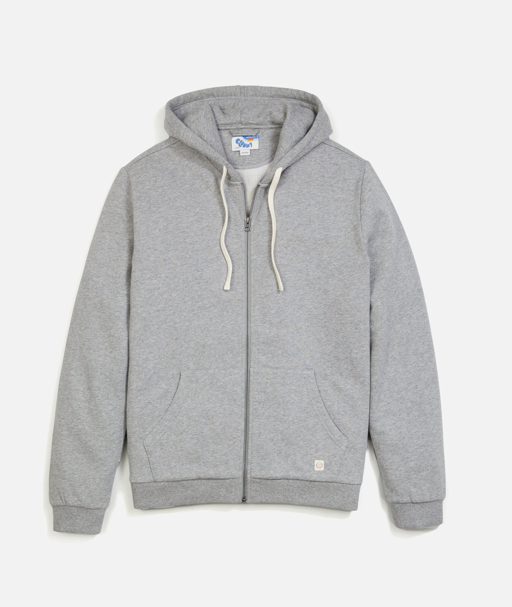 Men's Cloud 9 Fleece Full Zip Hoodie in Heather Grey