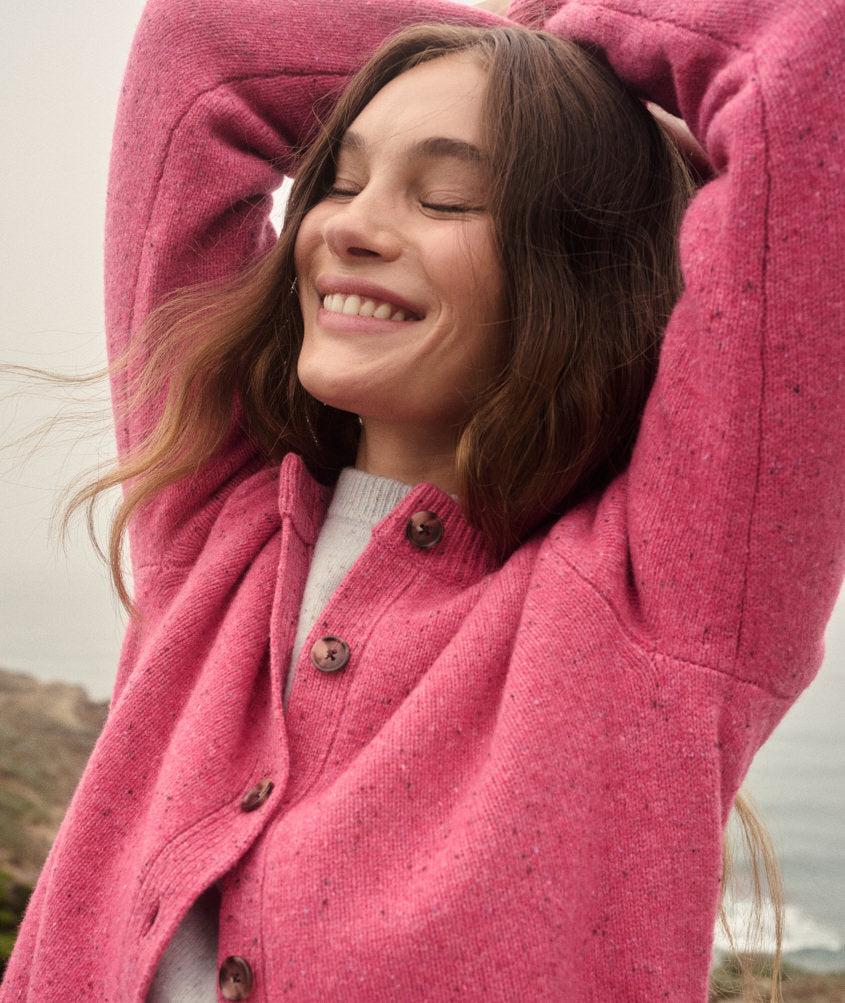 Coastal Merino Crewneck Cardigan