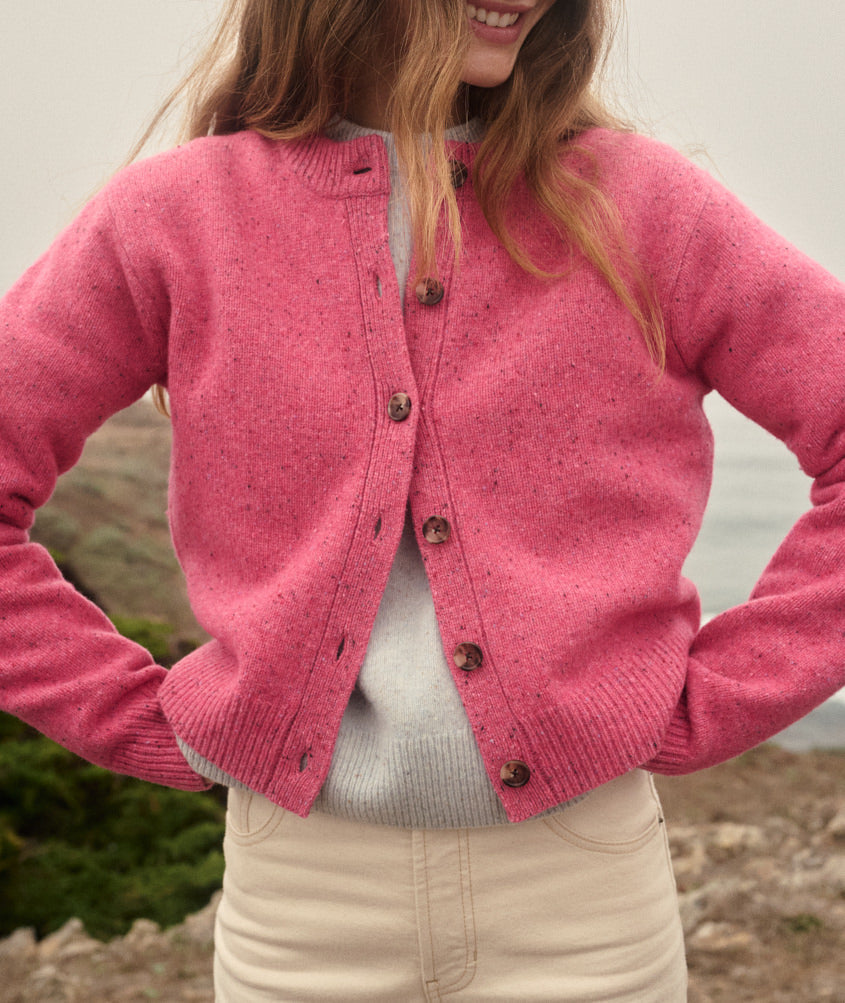 Coastal Merino Crewneck Cardigan