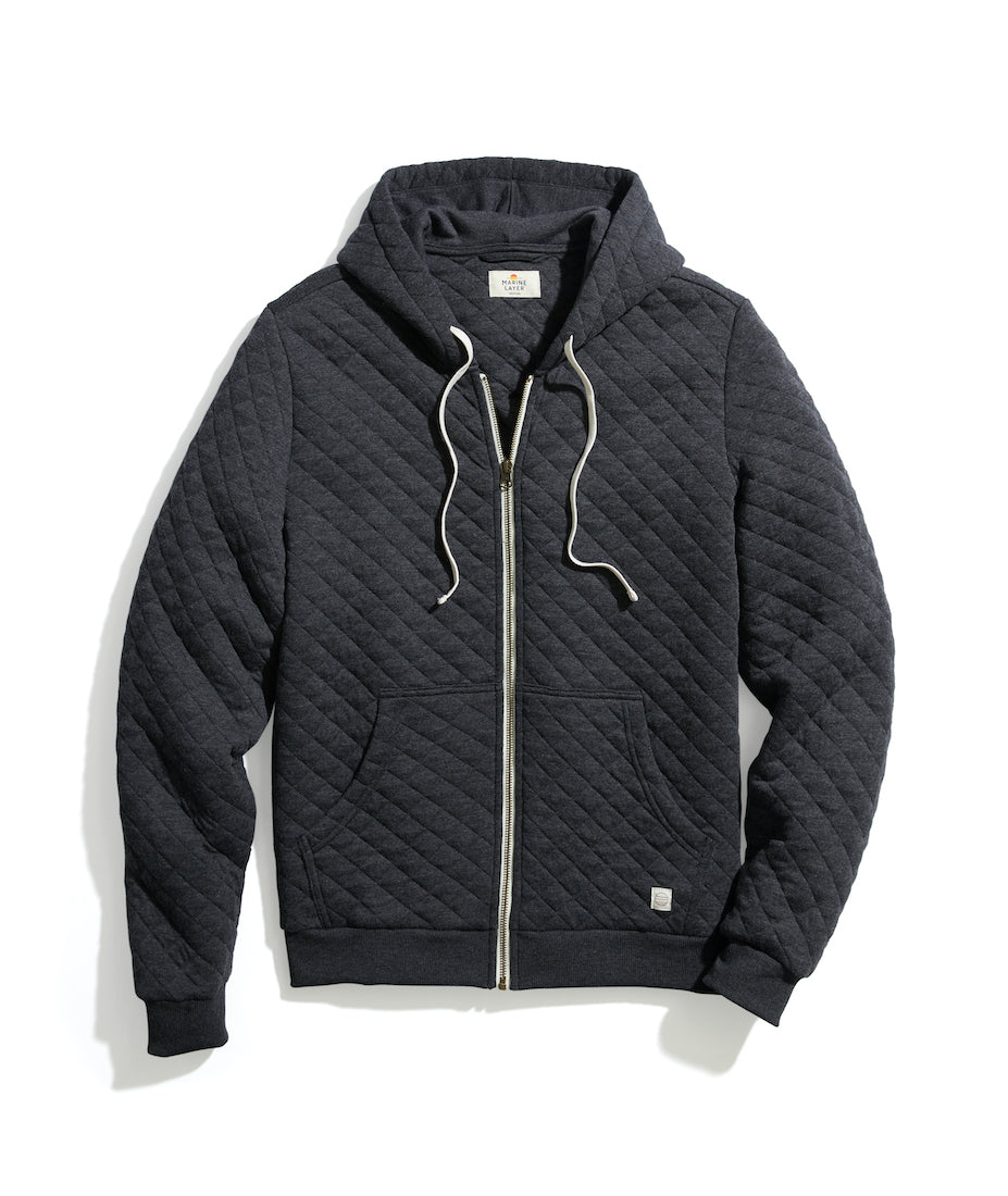Custom Cut & Sew Corbet Quilted Full Zip Hoodie