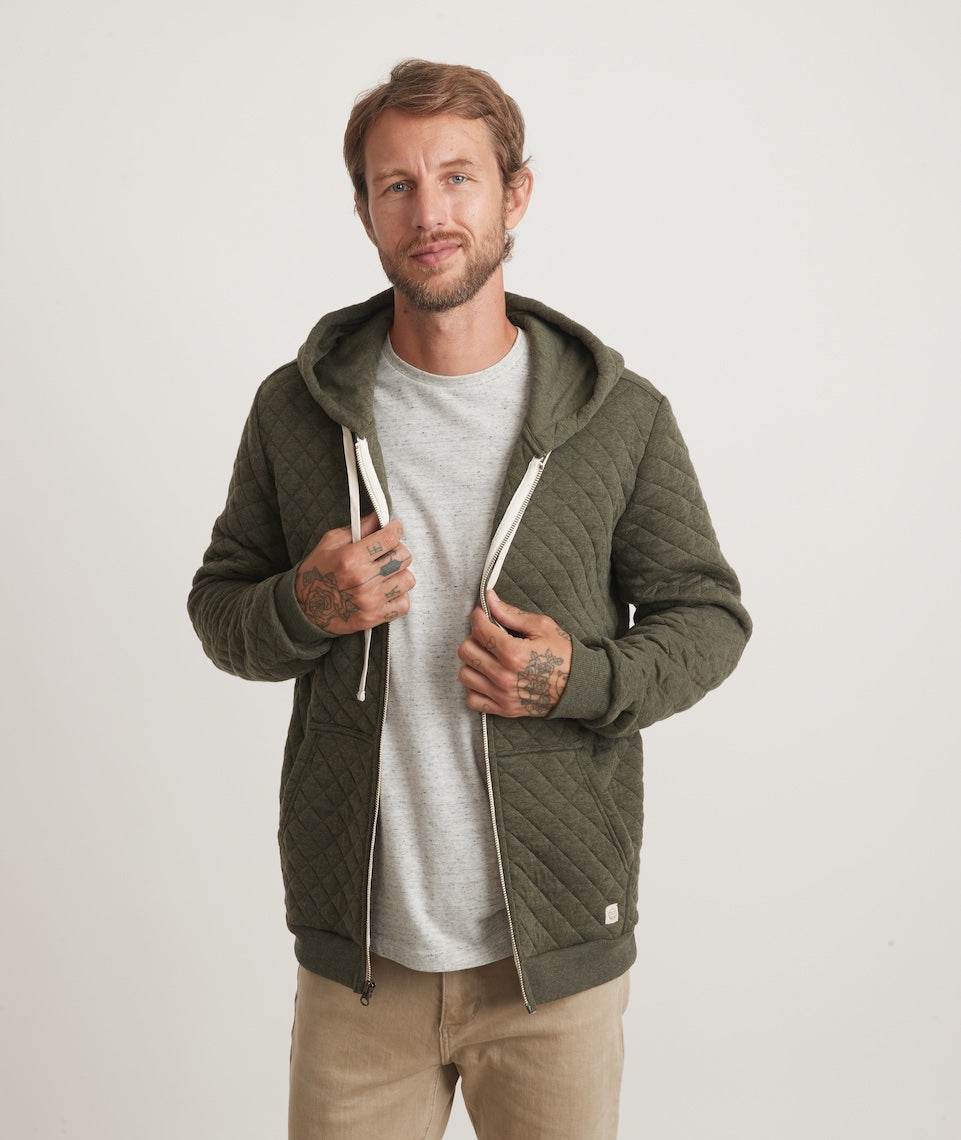 Custom Cut & Sew Corbet Quilted Full Zip Hoodie